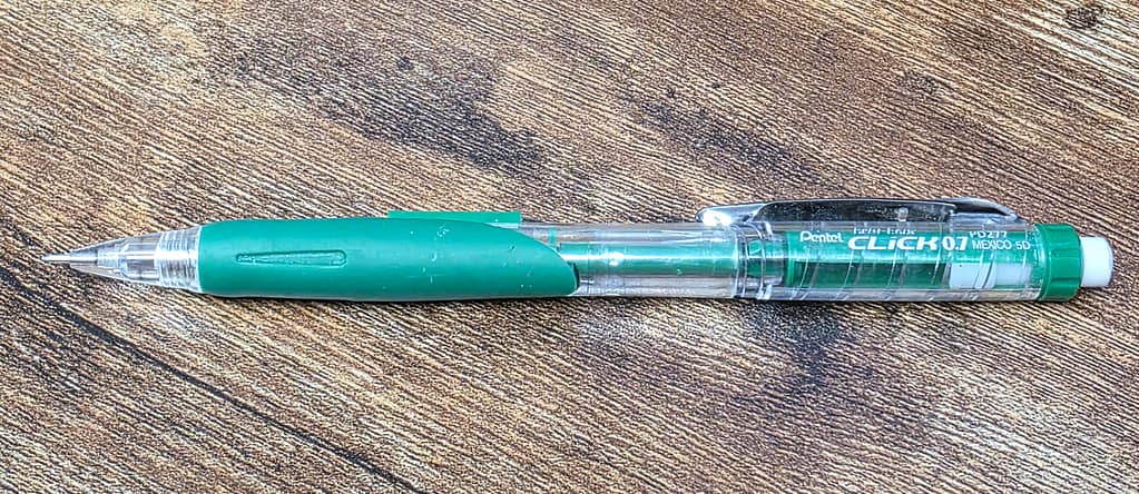 well used mechanical pencil