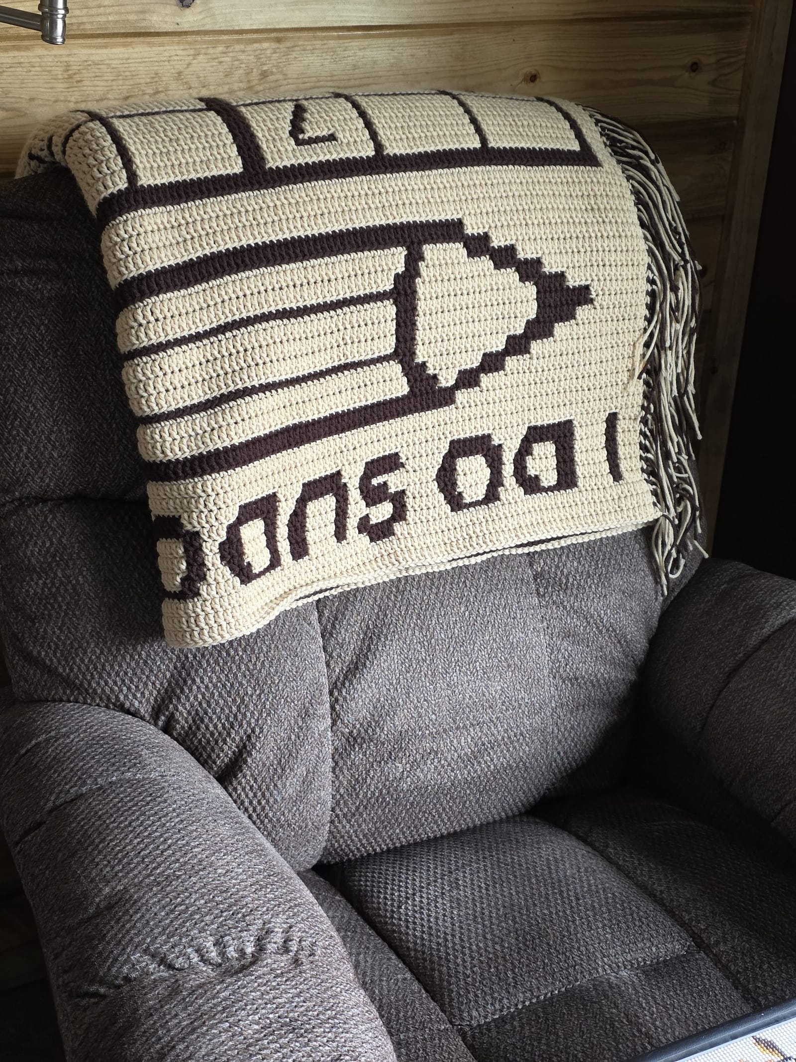 I Do Sudoku Mosaic Overlay Crochet Afghan - Image 3