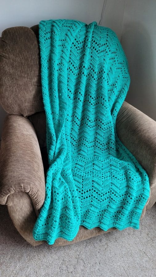 Ripple Stripe Crochet Afghan - Image 3